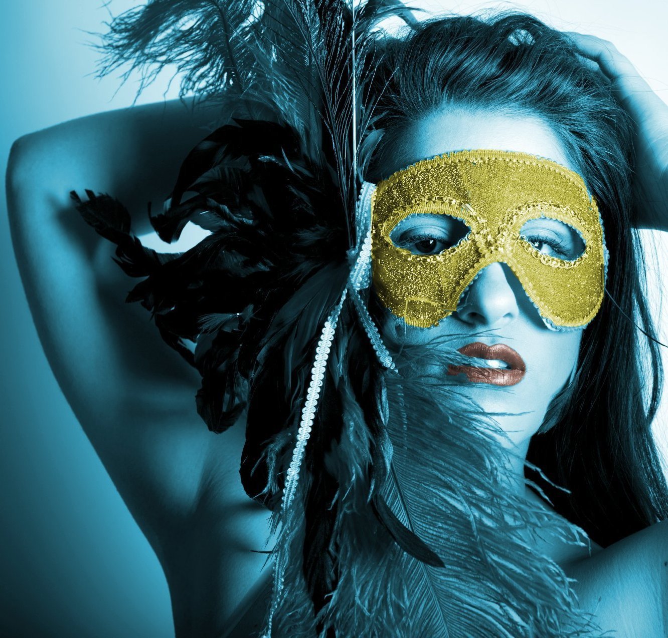 photo of a masked woman